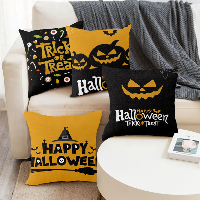 Halloween Horror Pumpkin Printed Pillowcase