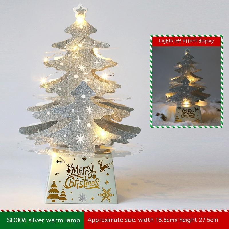 Christmas Decorations Mini Desktop Christmas Greeting Card Ornaments