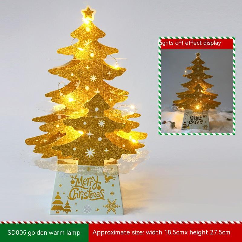 Christmas Decorations Mini Desktop Christmas Greeting Card Ornaments