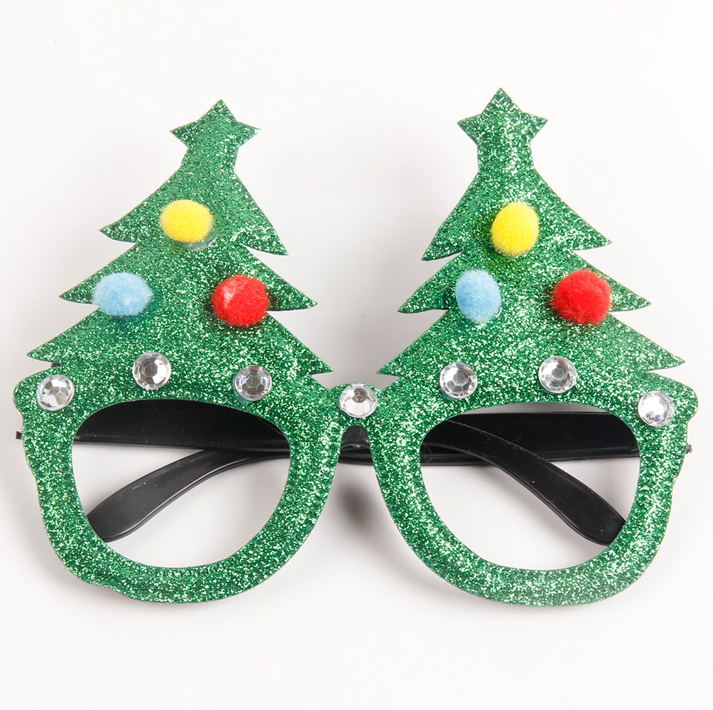 Christmas Holiday Decorations Glasses Party Gathering Annual Meeting Decoration Props