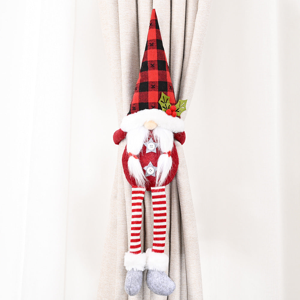 Christmas Decoration Supplies Forest Elderly Curtain Buckle Faceless Doll