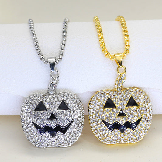 Halloween Pumpkin Ghost Shape Alloy Pendant Necklace