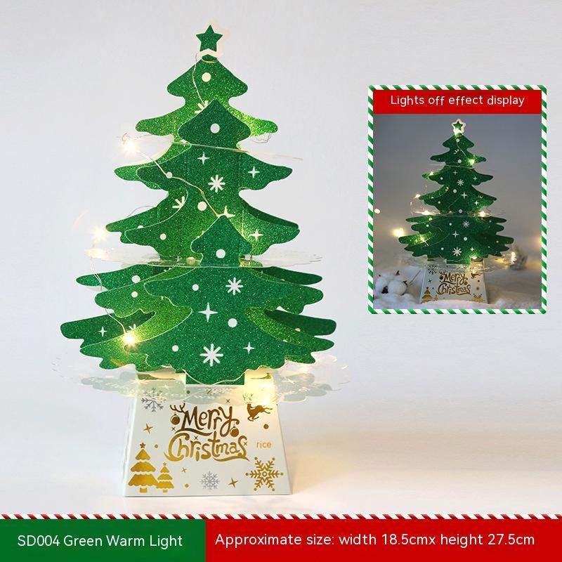 Christmas Decorations Mini Desktop Christmas Greeting Card Ornaments